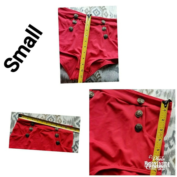 High Waist Pin Up Bikini Bottom only - Picture 3 of 5